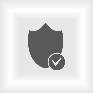 Kalkan web simge vektör.