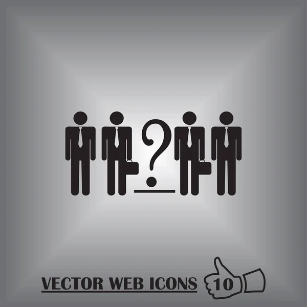 Peuple vecteur web icône — Image vectorielle