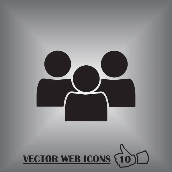 Люди векторная веб-иконка — стоковый вектор