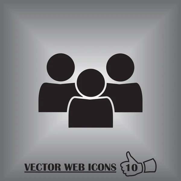 Menschen Vektor Web-Symbol — Stockvektor