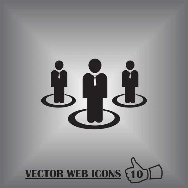 Menschen Vektor Web-Symbol — Stockvektor