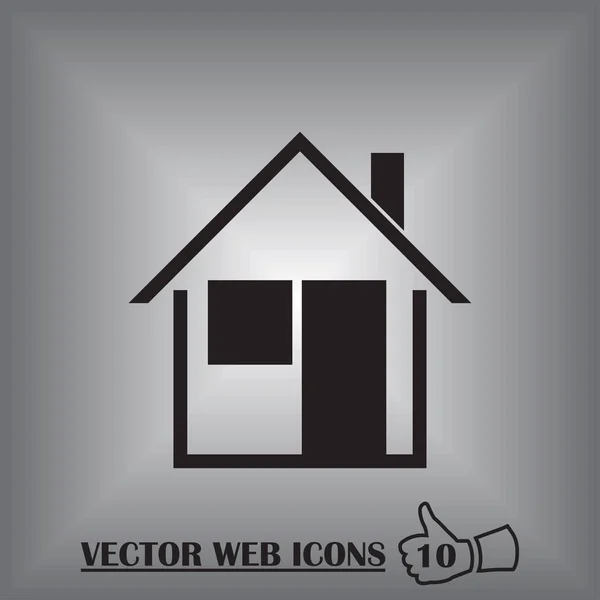 Maison vecteur web icône — Image vectorielle