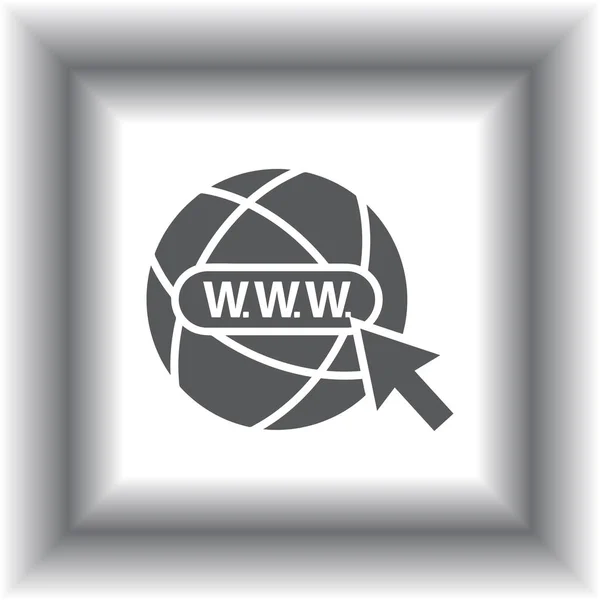 Adresse http-Symbol isoliert. modernes einfaches flaches Globenschild — Stockvektor