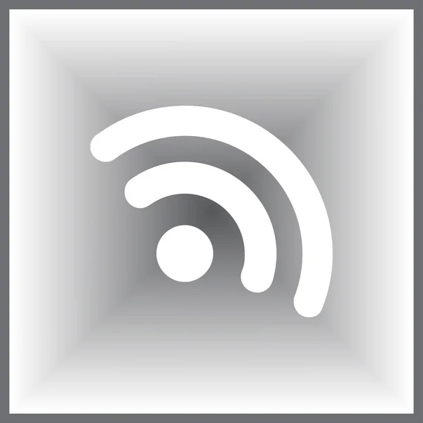 Symbole RSS icône de style plat. Illustration vectorielle — Image vectorielle