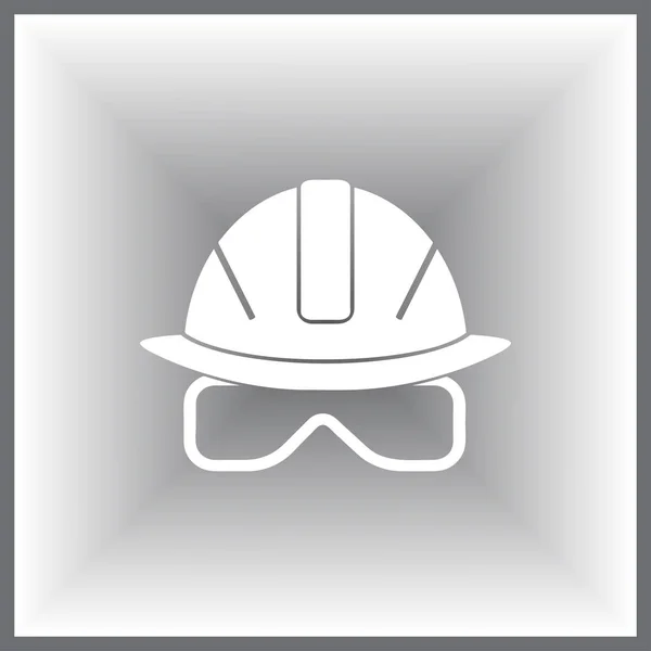 Icona del casco. stile web design — Vettoriale Stock