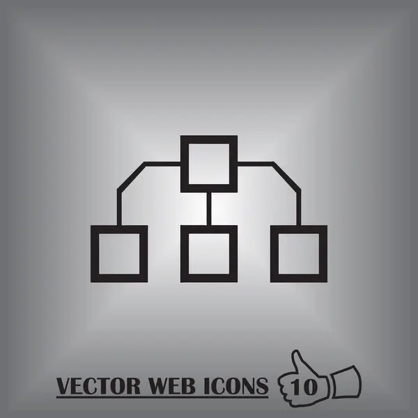 Flytskjema Icon vektor . – stockvektor