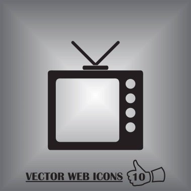 eski bir Tv web Icon set