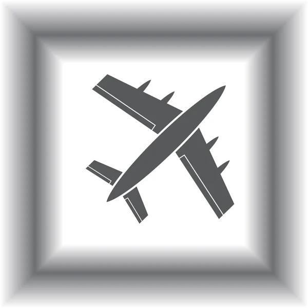 Vecteur d'icône d'avion, illustration solide — Image vectorielle