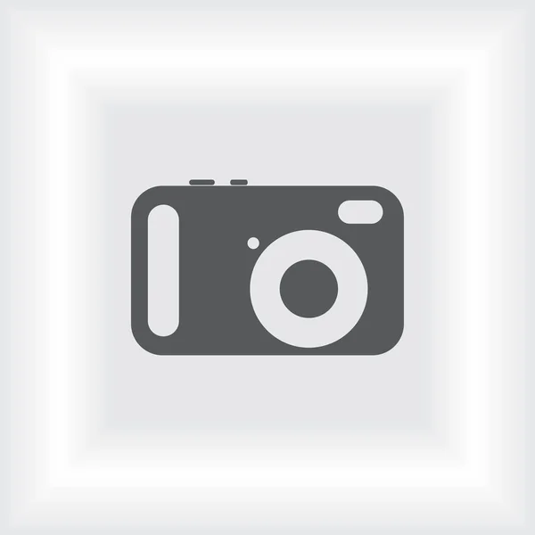 Platt ikoner foto kamera för webb, mobil och Business — Stock vektor