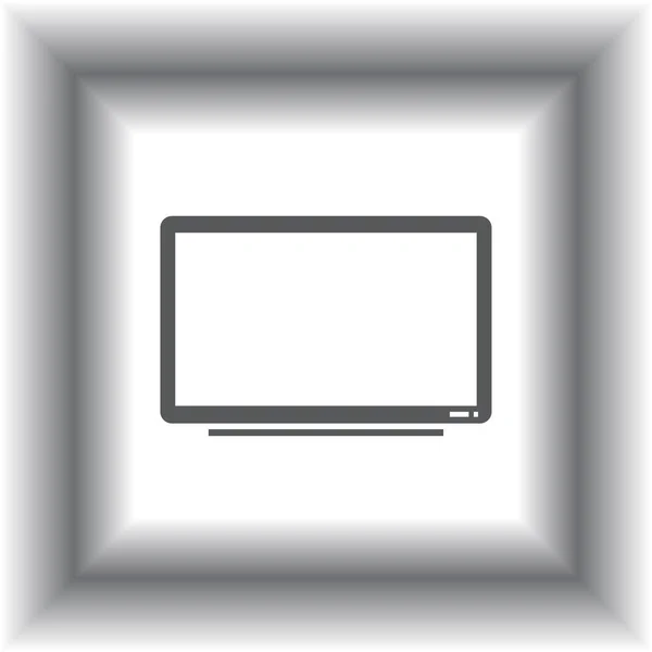 Écran de télévision LCD ou LED suspendu au mur. Illustration vectorielle — Image vectorielle
