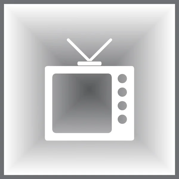 Old TV set web icon — Stock Vector