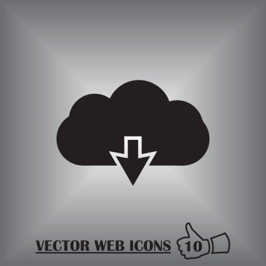 Bulut simgesinden indirin. Yük sembolü.