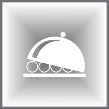 Yemek tabağı hizmet işareti simgesi