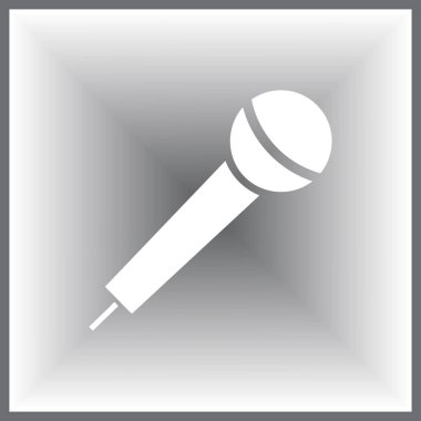 Mikrofon simge vektör, ses kaydedici, mobil uygulaması, Eps10