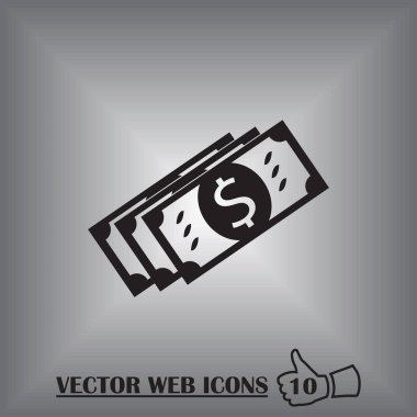 Vektör para simgesi. dolar işareti