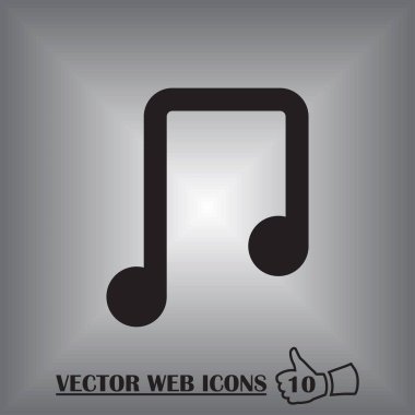 müzik notu vektör simgesi
