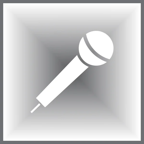 Vektorové ikony mikrofonu, hlasový záznamník, mobilní aplikace, Eps10 — Stockový vektor