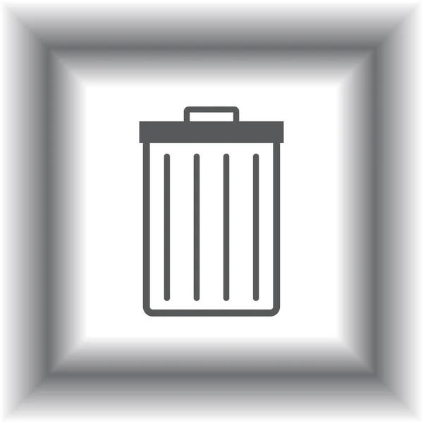 Garbage bin prullenbakpictogram geïsoleerd. Vectorillustratie. — Stockvector
