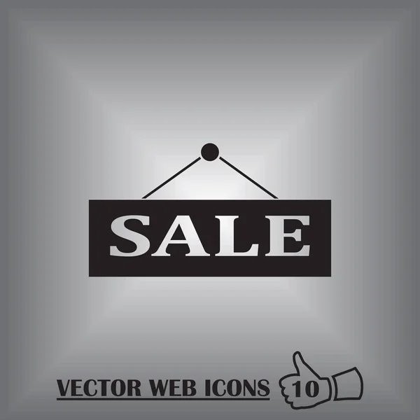 Verkauf, Preisschild-Symbol. Zeichen isoliert auf grauem Hintergrund. Vektor flaches Design Illustration — Stockvektor