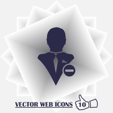 kullanıcıyı siler. Web vektör simgesi