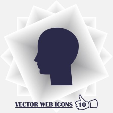 Adam profil simge vektör