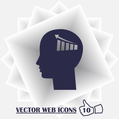 Grafikte insan kafası - dalgalanan zihin