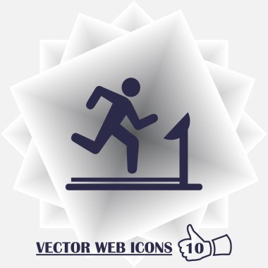 Çalışan adam simgesi. Vektör sanat.