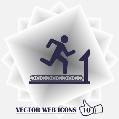 Çalışan adam simgesi. Vektör sanat.