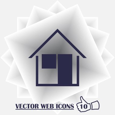 Web uygulamalarında, mobil uygulamalarda ve yazdırma ortamında kullanılacak ev vektör resmi.