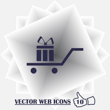 Hediye sepeti vektör simgesi