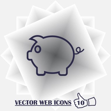 uygulamalar ve Web siteleri için sanat simge kumbara birikimlerini satır