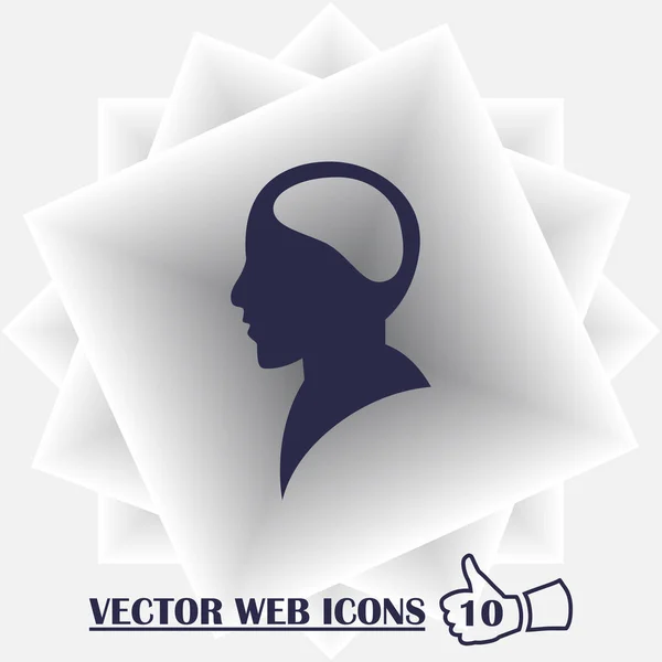 Vektor-Mann-Profil-Symbol — Stockvektor