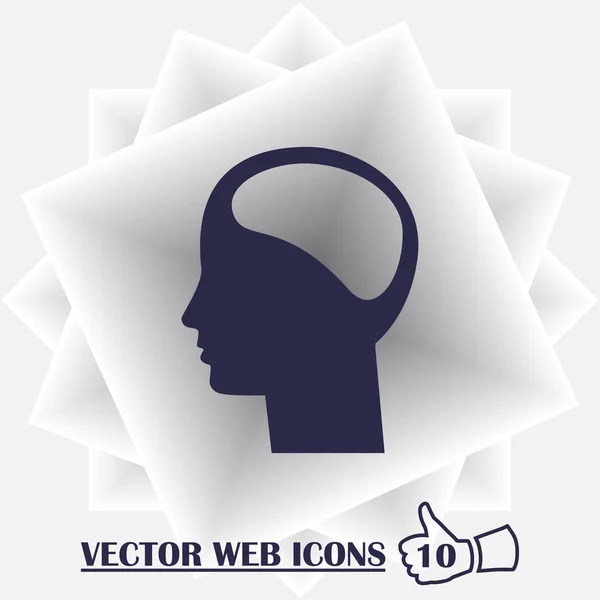 Vektor-Mann-Profil-Symbol — Stockvektor