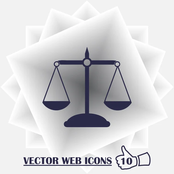 Pictografía de la justicia escala icono — Vector de stock