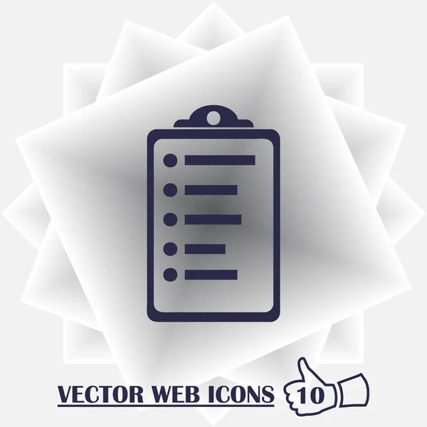 Clipboard Isolado Flat Web Mobile Icon — Vetor de Stock