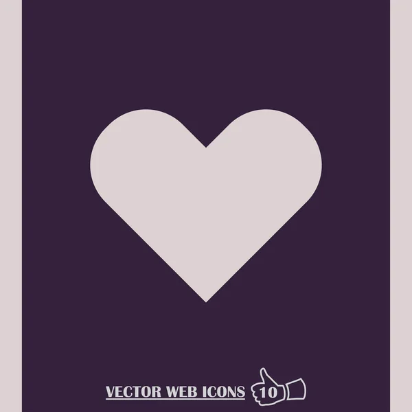 Icono del vector del corazón, símbolo del amor. Signo de San Valentín, estilo plano para diseño gráfico y web, logotipo. EPS10 — Vector de stock