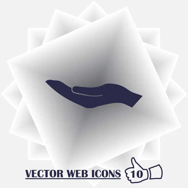 Mão web ícone vetor — Vetor de Stock