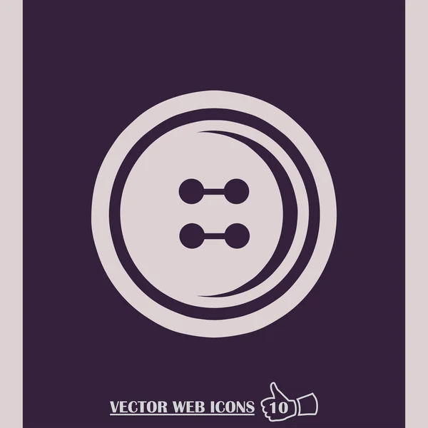 Bouton à coudre icône web — Image vectorielle