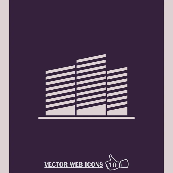 Vector casa da cidade Ícone —  Vetores de Stock