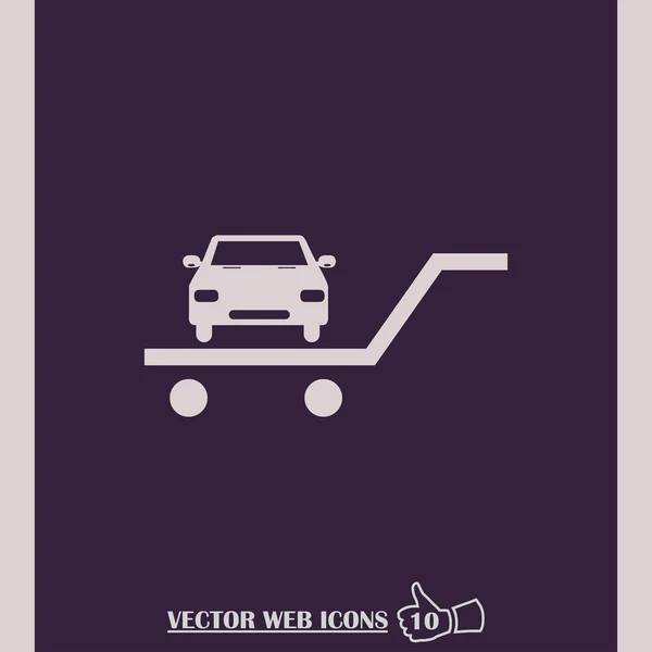 Auto in winkelwagen pictogram vector. Vectorillustratie. — Stockvector