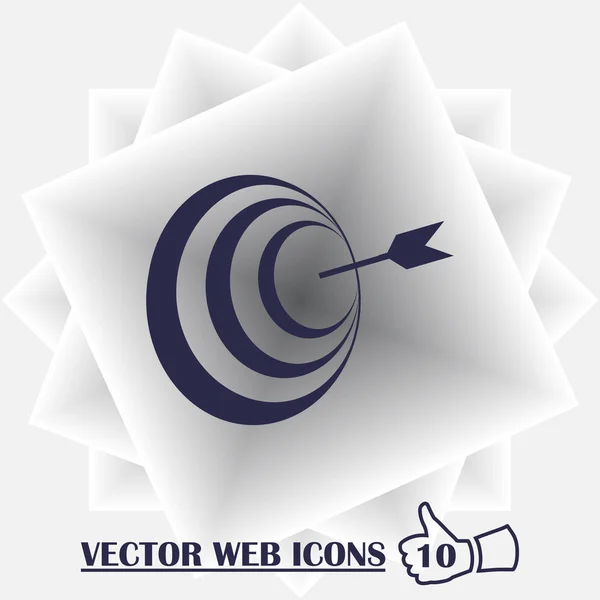 Vektor-Zielsymbol mit Pfeil — Stockvektor