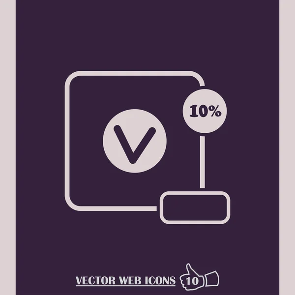 Ícone de vetor web venda — Vetor de Stock