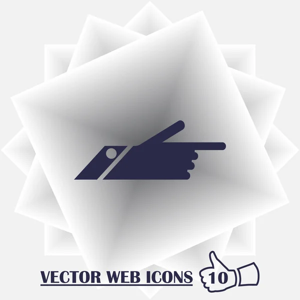 Pouces icône web droite — Image vectorielle