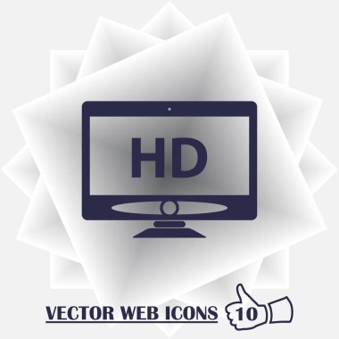 HD geniş ekran Tv vektör simgesi.