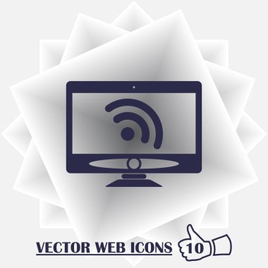 düz stil rss dizüstü vektör