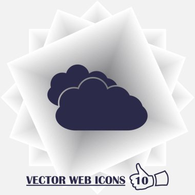 Bulut web simge vektör.