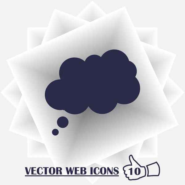 Icône web Cloud vectoriel . — Image vectorielle