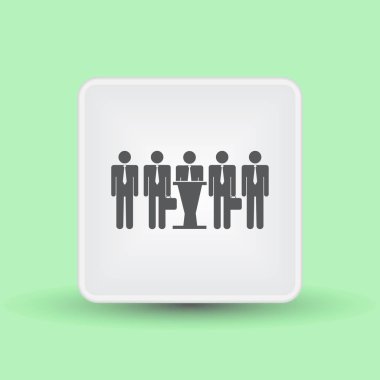 Takım simge vektör, insanlar katı illüstrasyon