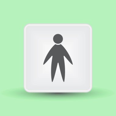 Adam profil simge vektör.