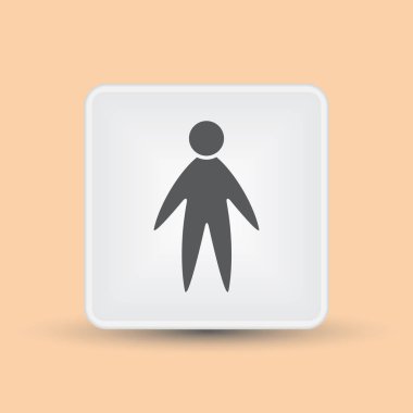 Adam profil simge vektör.